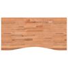vidaXL Blat do biurka, 100x(45-50)x2,5 cm, lite drewno bukowe