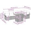 vidaXL Zestaw Sof na Ogr&oacute;d z poduszką 7 pcs Czarny i kremowy