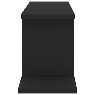 vidaXL Wisząca półka pod TV, czarna, 125x18x23 cm
