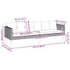 vidaXL 3-osobowa sofa ogrodowa z poduszkami, rattan PE, beż