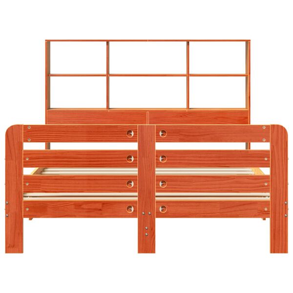 vidaXL Rama ł&oacute;żka bez materaca, woskowy brąz, 150x200 cm, lita sosna