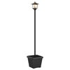 vidaXL Lampka solarna z donicą with LED Bulb Czarny 32 x 32 x 158 cm