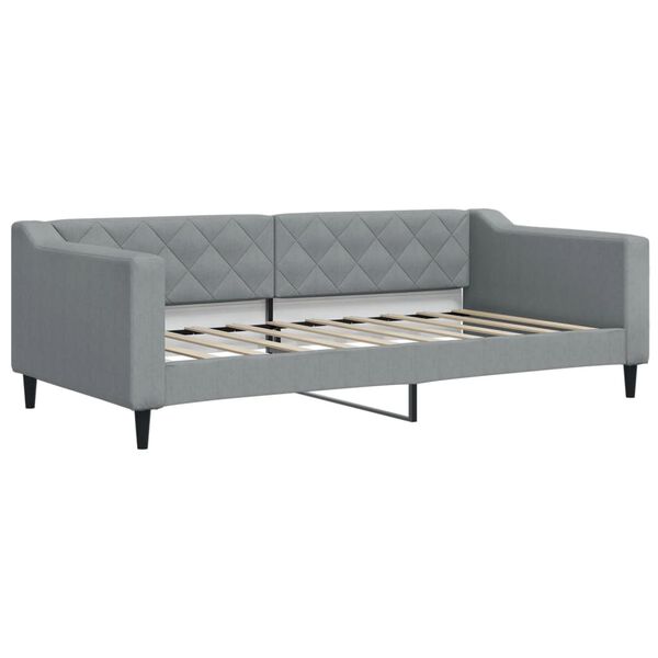 vidaXL Sofa z materacem, jasnoszara, 90x190 cm, tkanina
