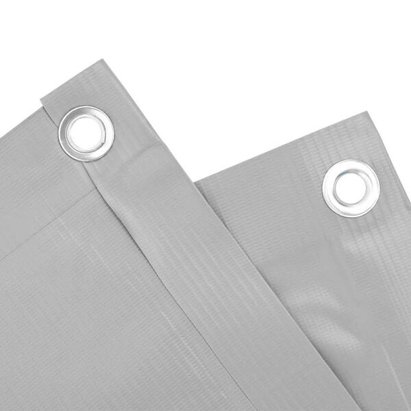 vidaXL Osłona balkonowa, szara, 600x120 cm, PVC