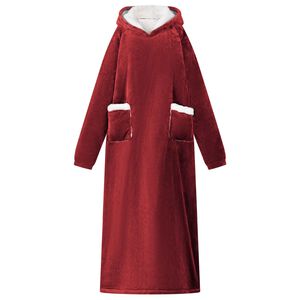 vidaXL Bluza-koc Bordeaux Czerwony L Fleece i Flanela