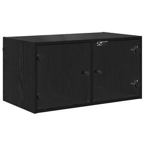 vidaXL Szafka ścienna 68 x 37 x 35 cm Drewno inżynieryjne Czarny Dąb