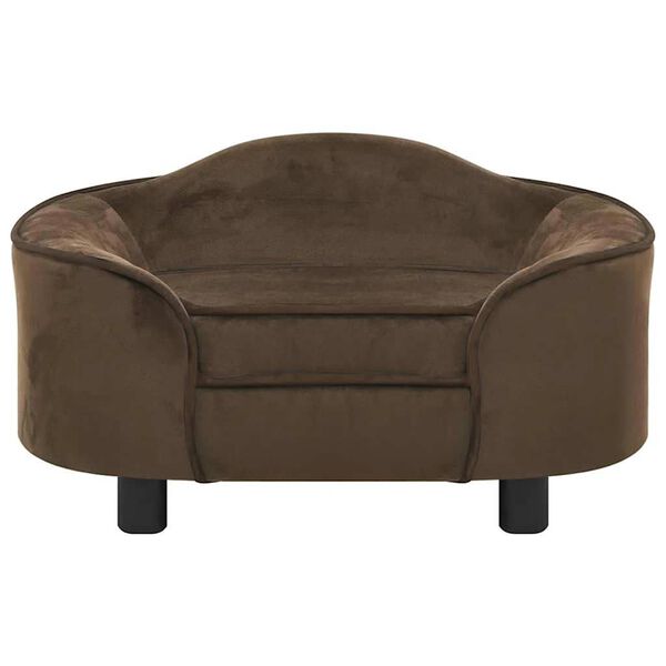 vidaXL Sofa dla psa, brązowa, 67x47x36 cm, pluszowa