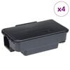 vidaXL Pułapki na myszy 4 szt. Czarne 22x12,5x7,5 cm