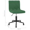 vidaXL Obrotowe krzesła stołowe, 2 szt., ciemnozielone, aksamitne
