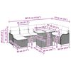 vidaXL Zestaw Sof na Ogr&oacute;d z poduszką 9 pcs Jasnoszary Polirattan