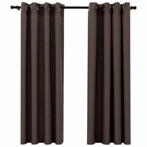 vidaXL Zasłony stylizowane na lniane, 2 szt., taupe, 140x175 cm