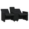 vidaXL 2-os. fotel rozkładany, uchwyty na napoje, czarny, tkanina