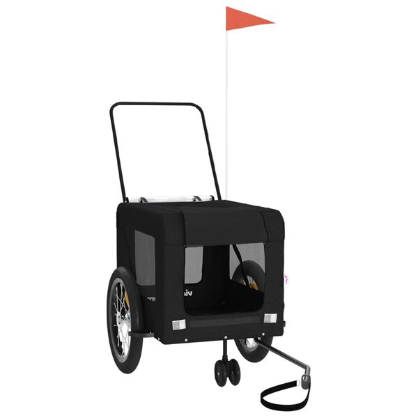 vidaXL Przyczepka rowerowa dla zwierząt, tkanina Oxford i żelazo