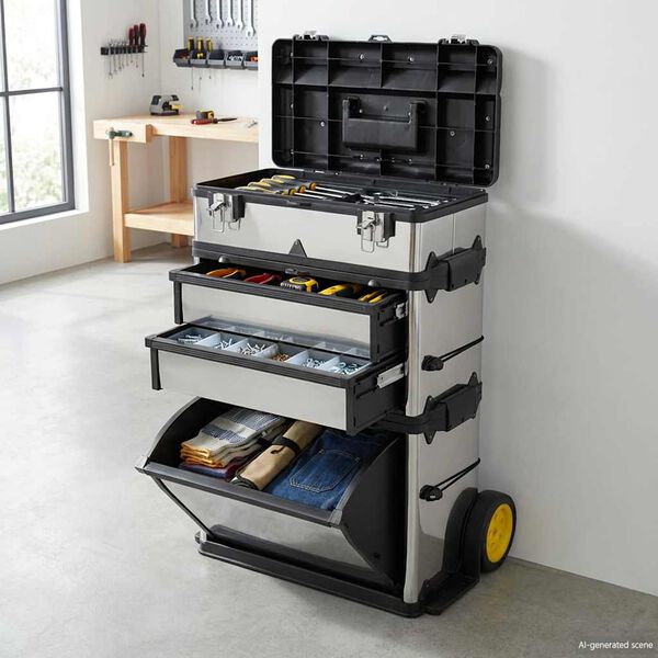 vidaXL 3-częściowa skrzynka na narzędzia