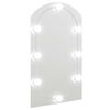 vidaXL Lustro z lampami LED, 70x40 cm, szklane, z łukiem
