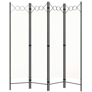 vidaXL Parawan 4-panelowy, biały, 160 x 180 cm