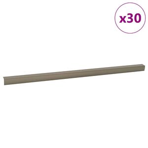 vidaXL Listwy schodowe 30 szt. szampański 67 x 3 x 2 cm Aluminium