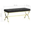 vidaXL Ławka, 99 cm, czarna, aksamit i stal nierdzewna