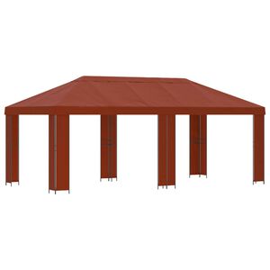 vidaXL Altana ogrodowa 6 x 3 m terakota Poliester i Stal 190 gsm