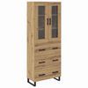 vidaXL Highboard 2 szt. Dąb rzemieślniczy 69,5 x 34 x 180 cm