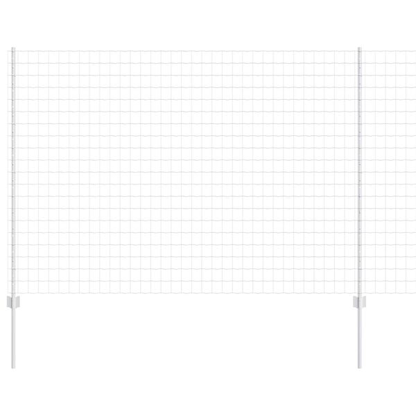 vidaXL Płot i Słup Srebrny 1,5 x 10 m Stal