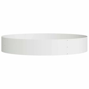 vidaXL Pierścień doniczki Biały 120 x 120 x 20 cm Stal zimnogięta