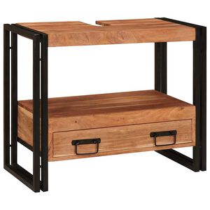 vidaXL Szafka toaletki Brązowy 71 x 33 x 58 cm Lite Drewno Akacji