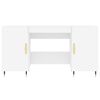 vidaXL Biurko, białe, 140x50x75 cm, materiał drewnopochodny