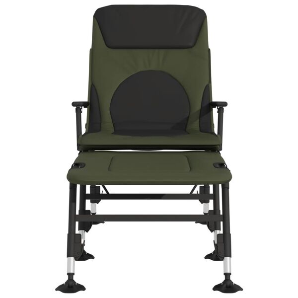 vidaXL Krzesło wędkarskie z funkcją spania, regulowane nogi do błota