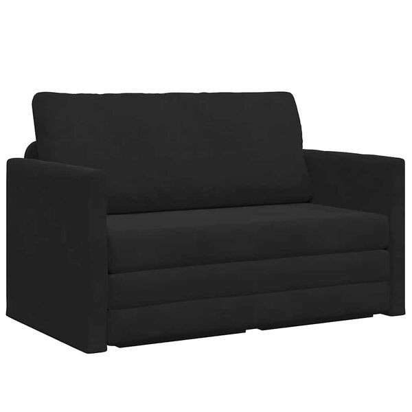 vidaXL Sofa Bed 110cm Czarny Aksamit