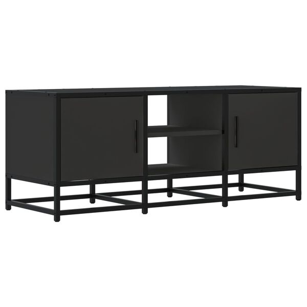 vidaXL Szafka pod TV, czarna, 100x35x41 cm, materiał drewnopochodny