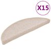 vidaXL Maty na schody 15 szt. 56x17x3 cm Taupe P&oacute;łokrągłe