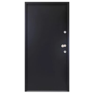 vidaXL Aluminiowe drzwi zewnętrzne, antracytowe, 110 x 207,5 cm
