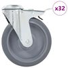 vidaXL 32 k&oacute;łka skrętne z otworem na śrubę, 125 mm