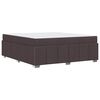 vidaXL Ramka ł&oacute;żka z materacem Ciemny brąz 180 x 200 cm tkanina