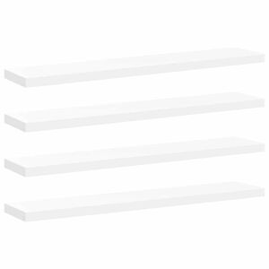 vidaXL P&oacute;łki ścienne 4 szt., białe, 120x23,5x3,8 cm, MDF
