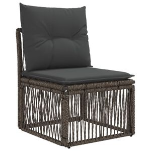vidaXL Sofa bez podłokietnik&oacute;w Szary polirattan