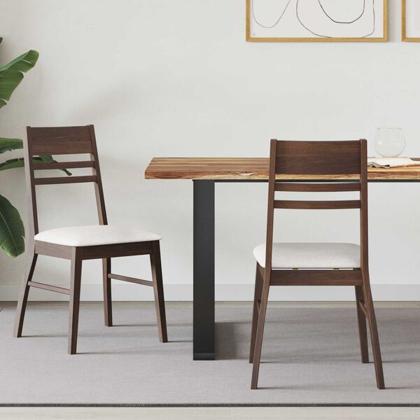 vidaXL Krzesła jadalne 2 pcs Jasny Brąz 43 x 54 x 89 cm Drewno Gumowe