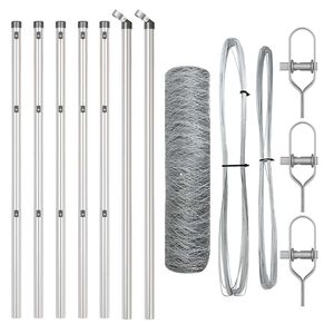 vidaXL Słupek ogrodzeniowy. Srebrny 10 x 0,8 m (siatka 50 mm) Stal