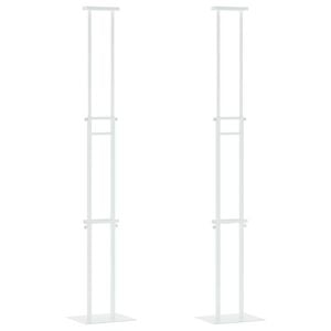 vidaXL Stoiska na targi 2 szt. Biały 30 x 23,5 x 210 cm Stal