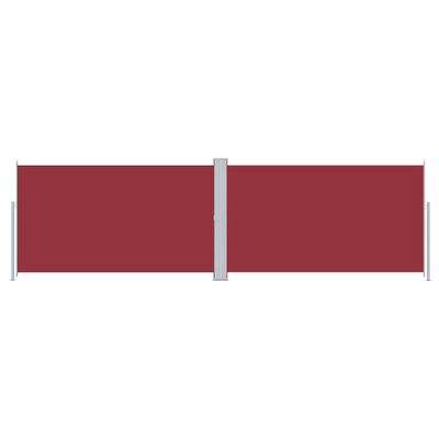 vidaXL Zwijana markiza boczna na taras, czerwona, 180 x 600 cm