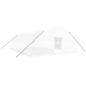 vidaXL Szklarnia ze stalową ramą, biała, 60 m&sup2;, 10x6x2,85 m