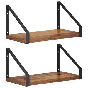 vidaXL P&oacute;łki ścienne 2 szt. Stare drewno 30 x 16 x 15,5 cm