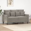 vidaXL Sofa 2-osobowa, jasnoszara, 120 cm, tapicerowana aksamitem