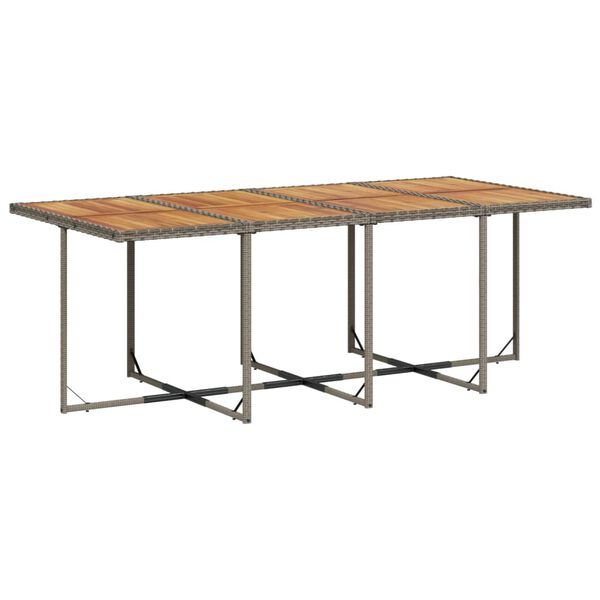 vidaXL 13-cz. zestaw mebli ogrodowych z poduszkami, szary rattan PE