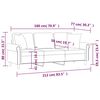 vidaXL 3-osobowa sofa z poduszkami, niebieska, 180 cm, aksamit