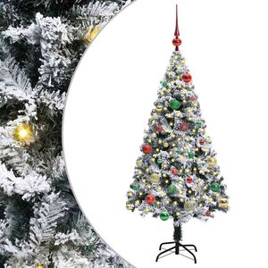 vidaXL Sztuczna choinka z podstawą Biały 150 cm PVC i Stal i Plastik