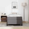 vidaXL Ramka ł&oacute;żka z materacem Szary 90 x 200 cm tkanina