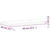 vidaXL Blat do biurka, 80x(36-40)x2,5 cm, lite drewno bukowe