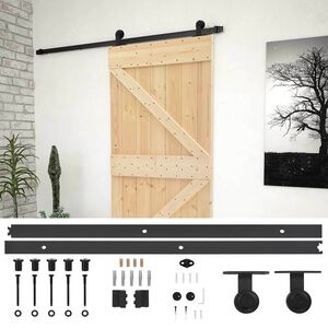 vidaXL Drzwi przesuwne 90 x 210 cm Lite drewno sosnowe